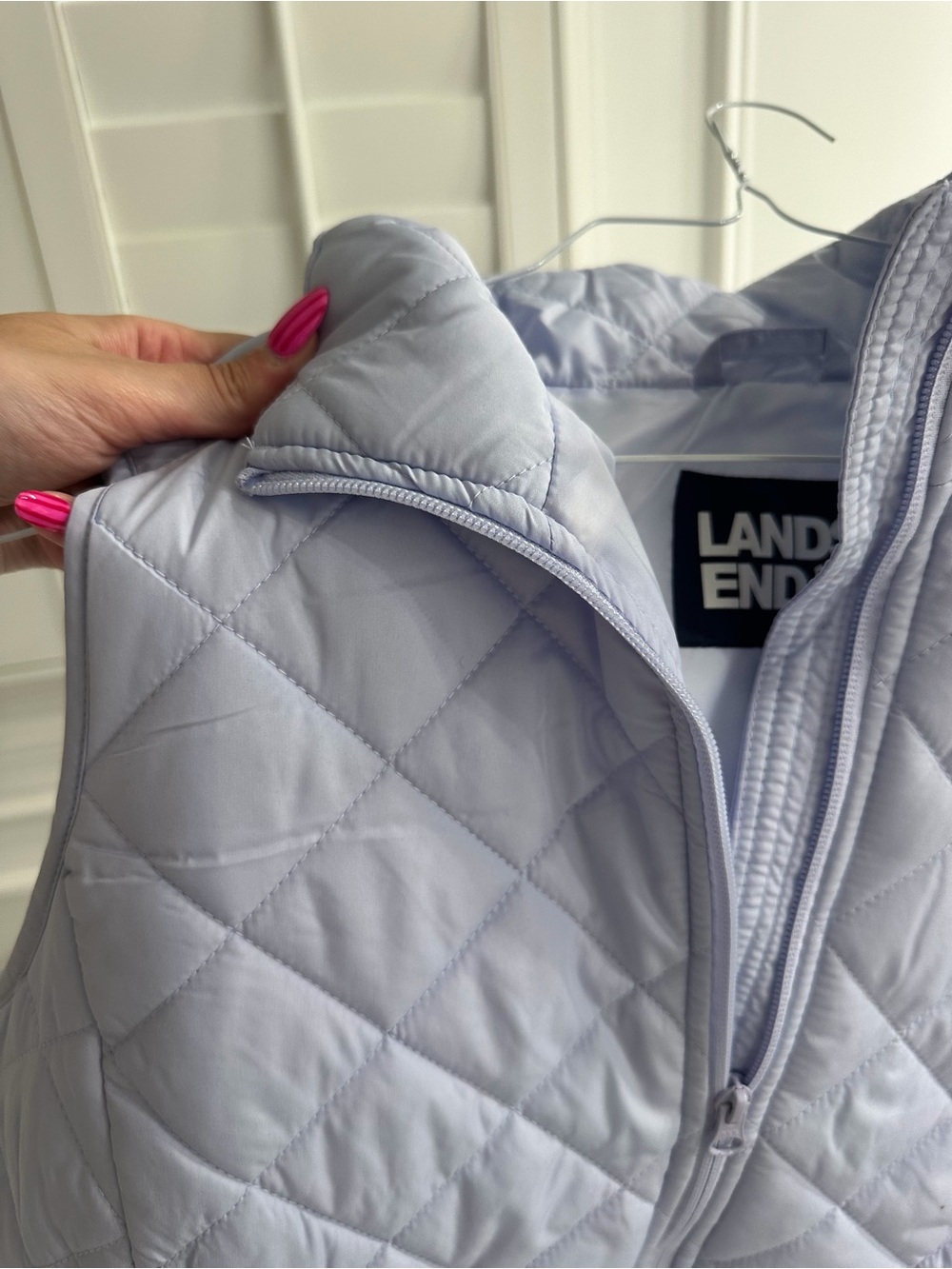 Lands' End Light Lavender Quilted Vest Size S - Picture 6 of 7
